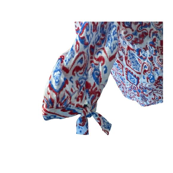 Slim factor by Investments 3/4 sleeve paisley top size M - NWT - Picture 7 of 8